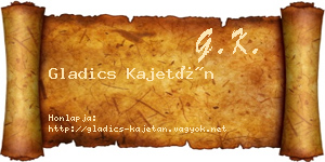 Gladics Kajetán névjegykártya
